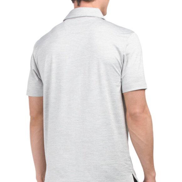 RORIE WHELAN Heathered Performance Golf Polo Size XL Color Light Gray Heather - Picture 2 of 2